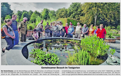 Gemeinsamer Besuch im Tastgarten